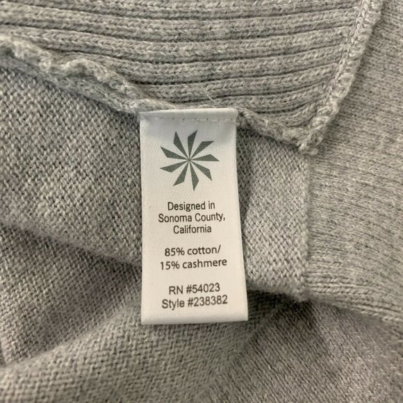 ATHLETA Womens Gray Kitta Cashmere Blend Asymmetrical Pullover Sweater - Picture 4 of 4